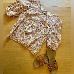 National LTD poof sleeve midi blouse